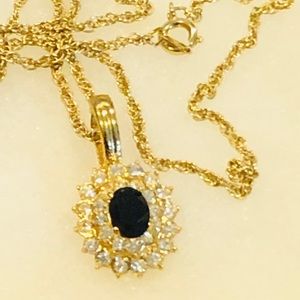 Black & White Stones Gold Tone Marked ROMAN